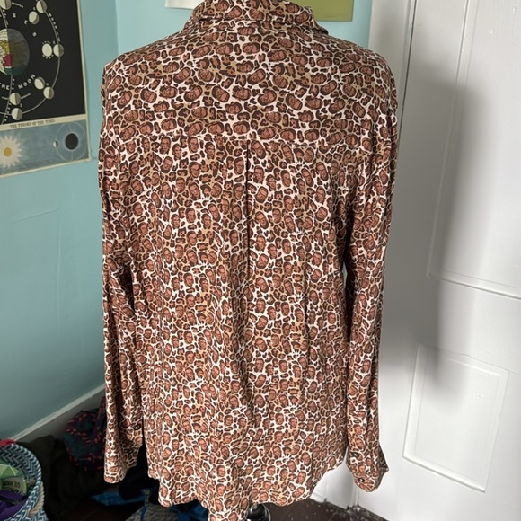 Beta Brand rare RBG Ruth Bader Ginsburg leopard print face shirt large - Picture 3 of 5